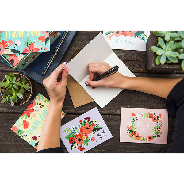 Floral Thank You Cards | Set of 48 – Sweetzer & Orange