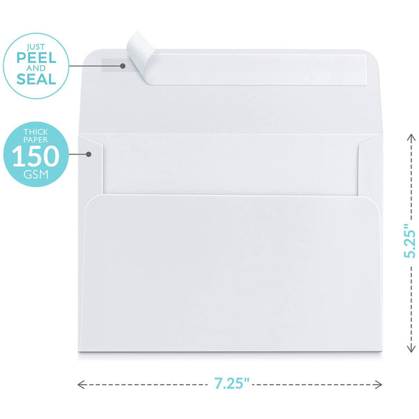 White A7 Envelopes Set of 50 Sweetzer & Orange