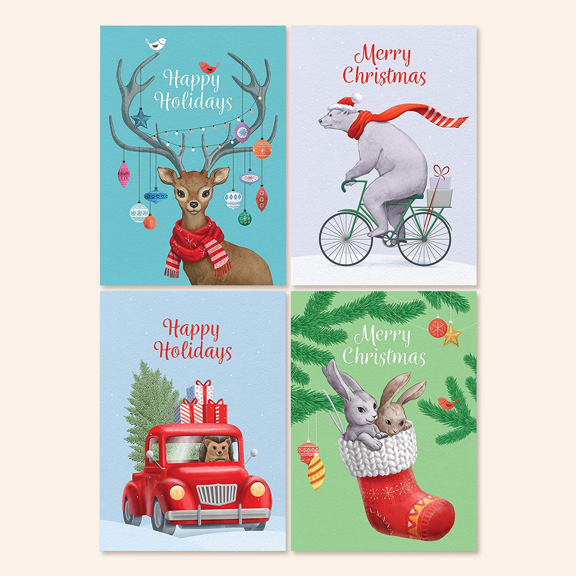 Animal Christmas Cards | Set of 24