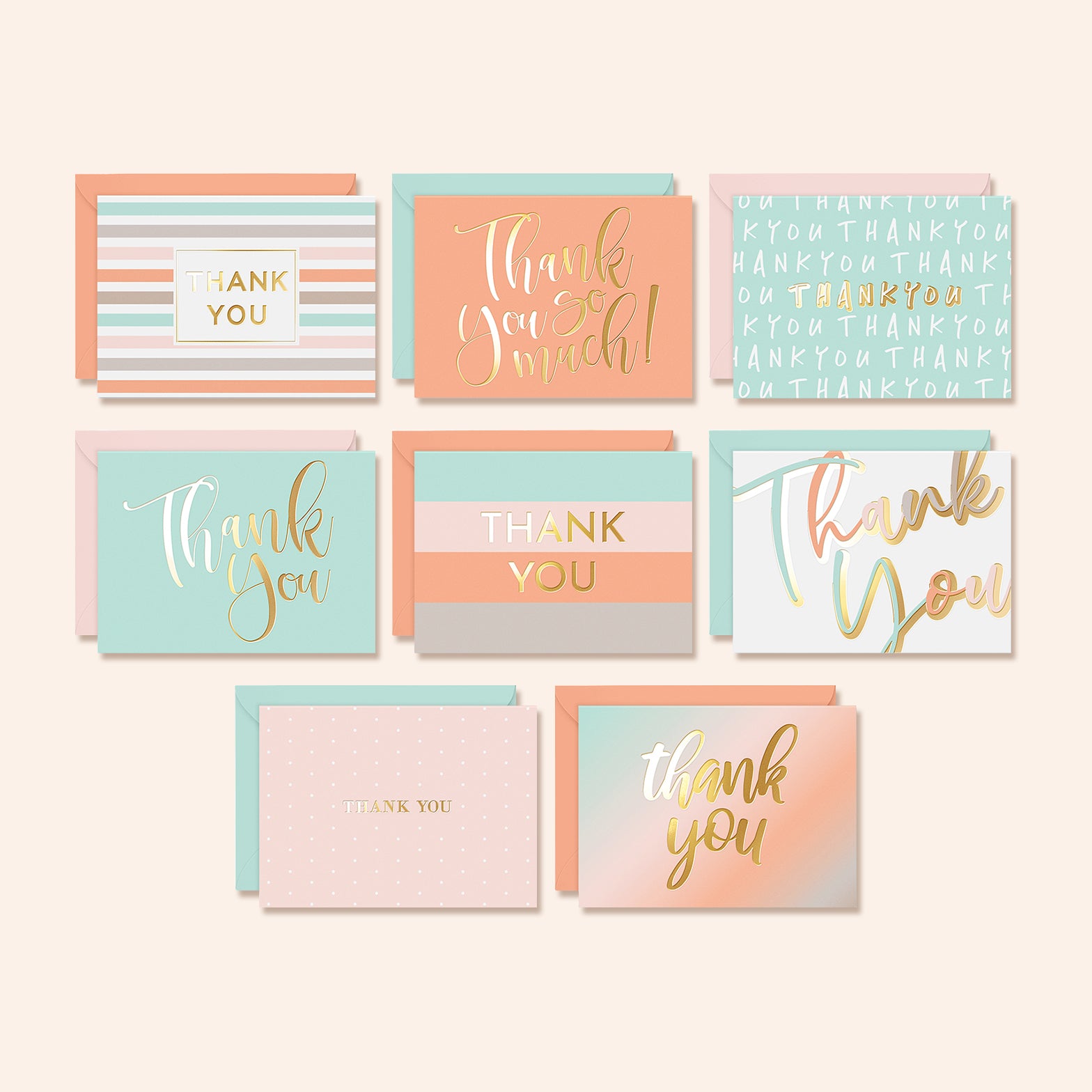 Foil Thank You Cards | Set of 24