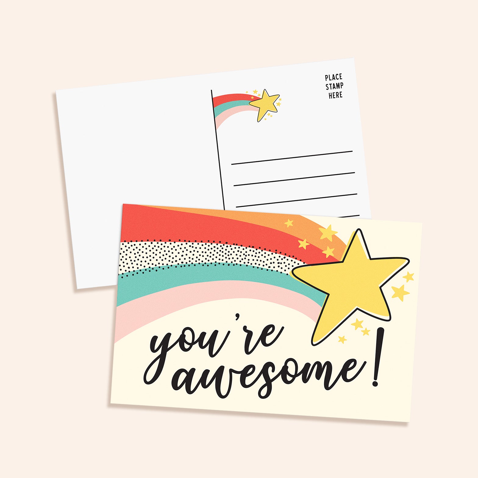 You Are Awesome Star Postcards | Set of 50