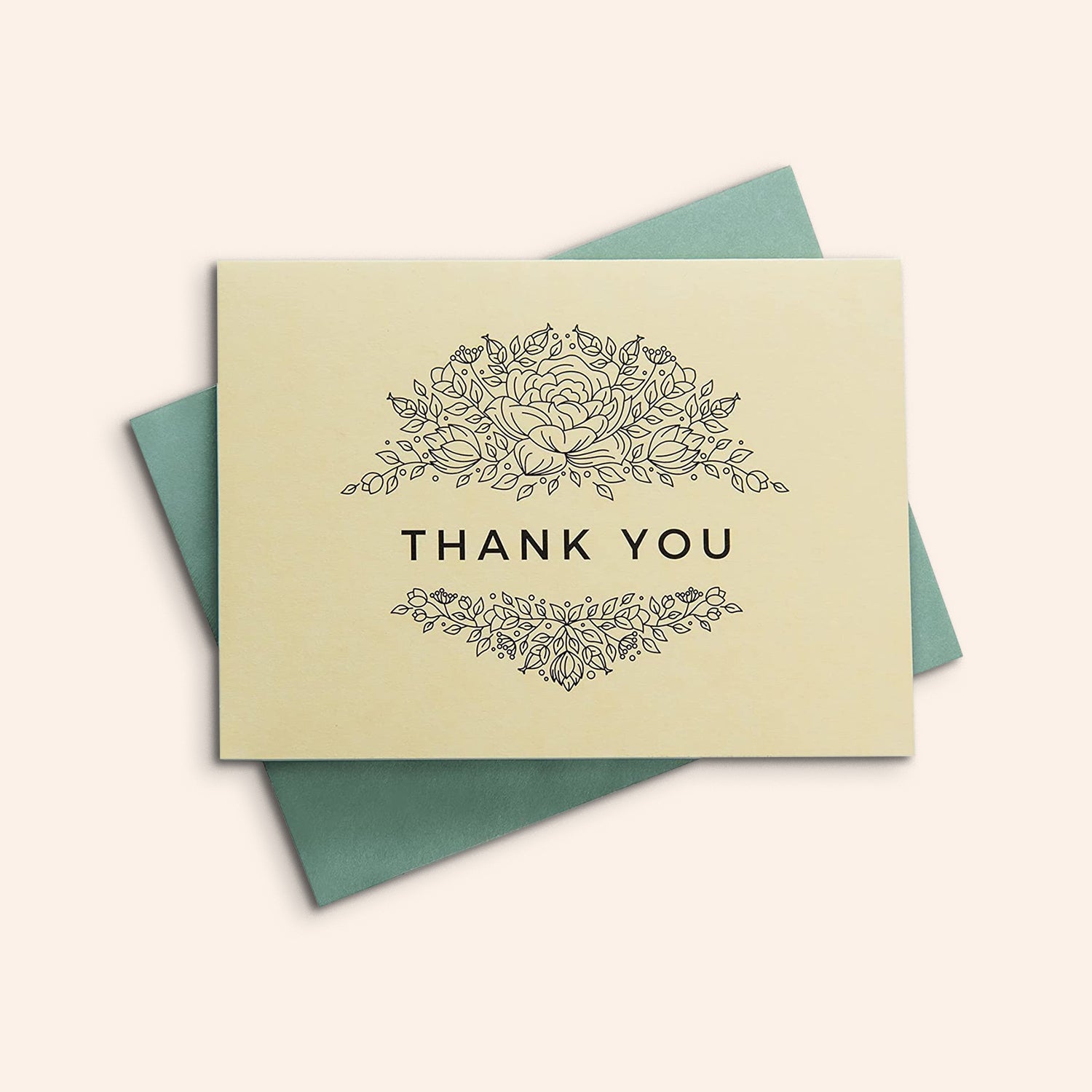 Cream Thank You Cards | Set of 24