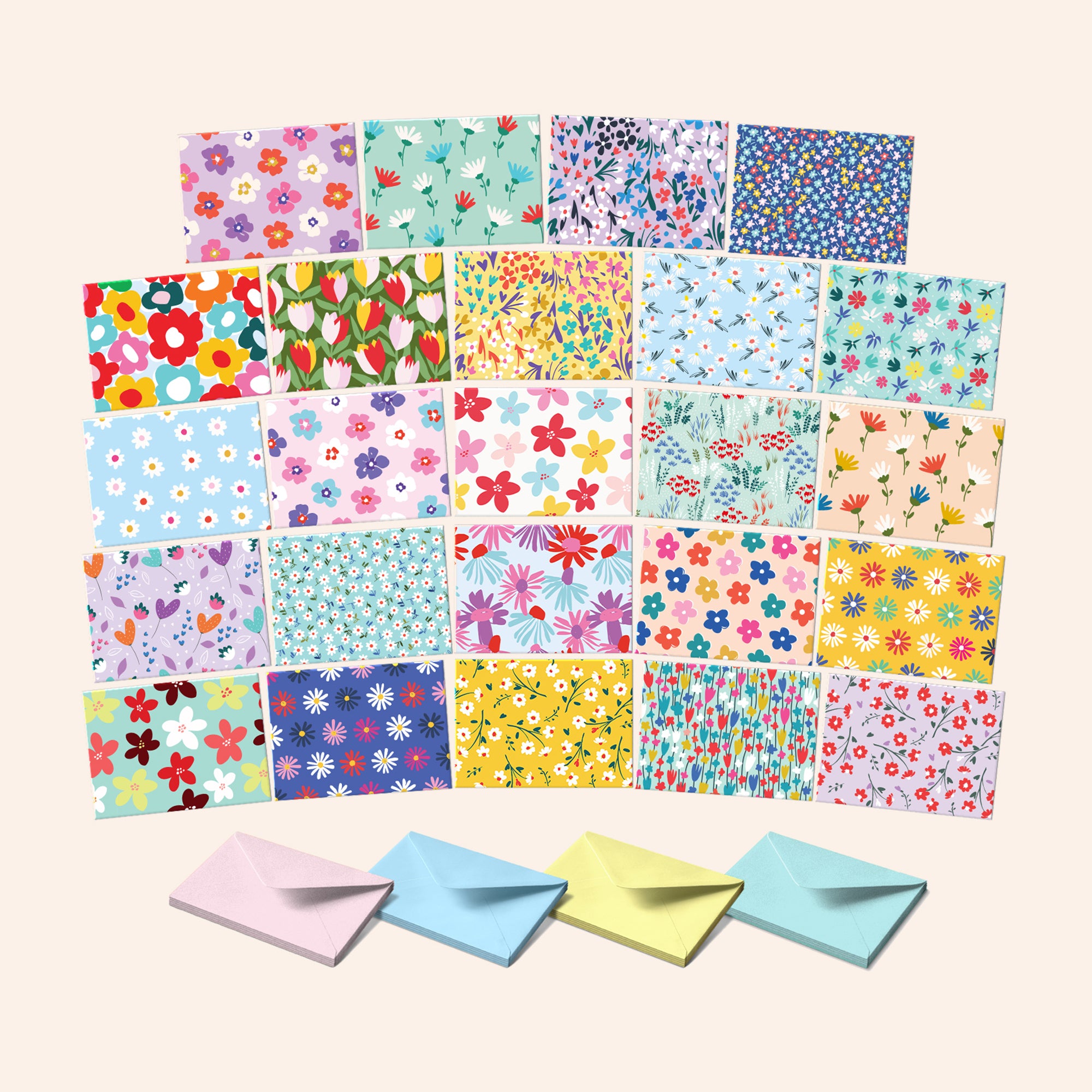 Floral Blank Notecards | Set of 24