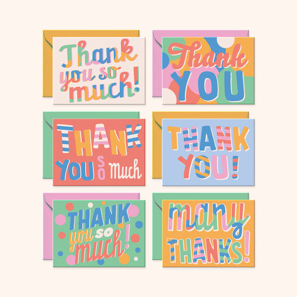 Vibrant Thank You Cards | Set of 24 – Sweetzer & Orange