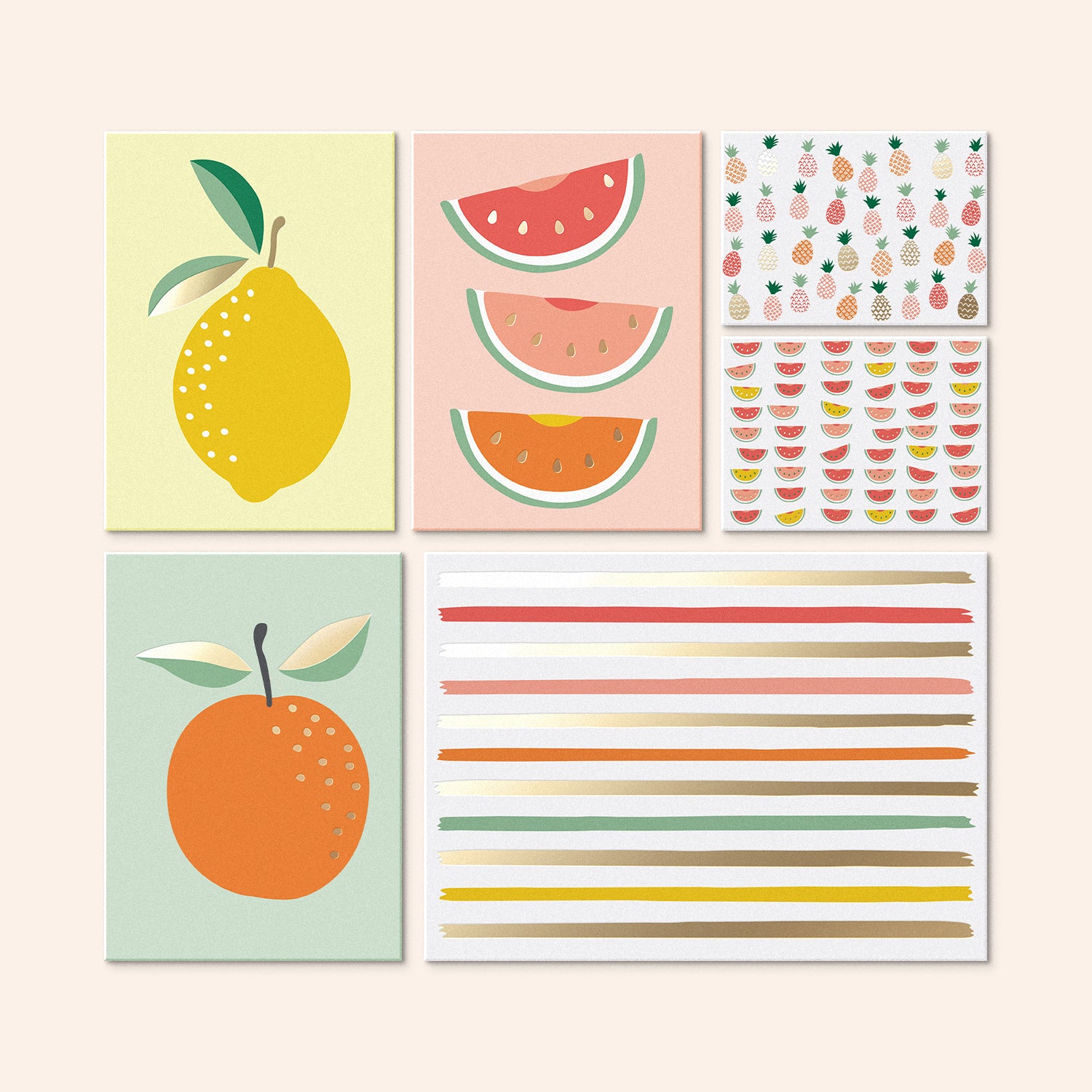 Fruit Notecards | Set of 24