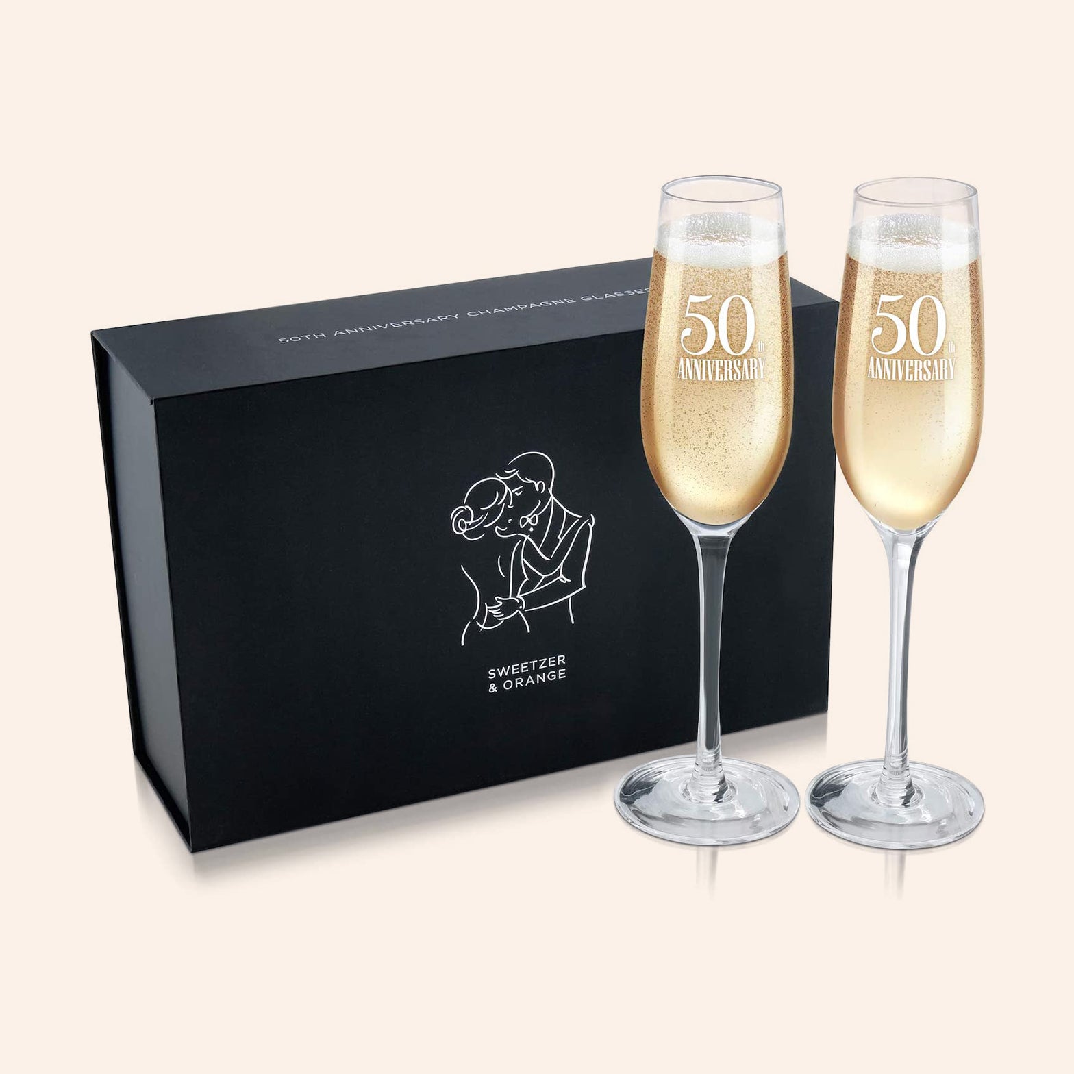 50th Anniversary Champagne Glasses