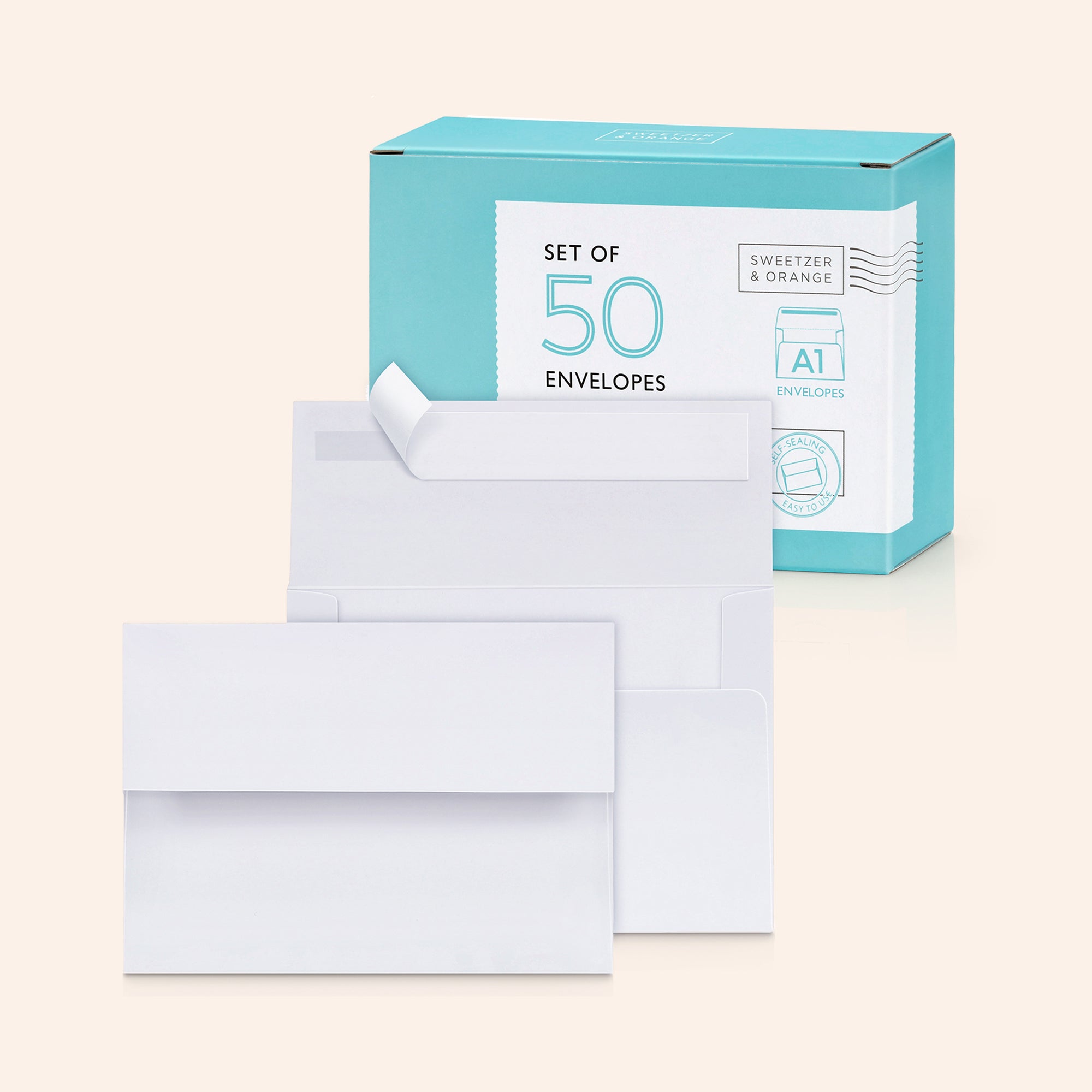 A1 White Envelopes | Set of 50